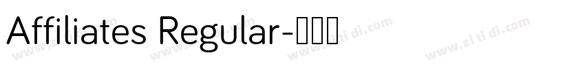 Affiliates Regular字体转换